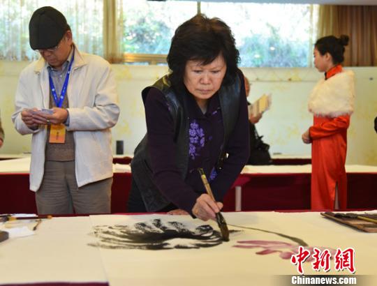 盐亭嫘祖文化旅游活动周开幕海峡两岸书画家挥毫泼墨