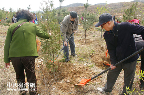 在京台胞开展义务植树活动 共植“同心树”