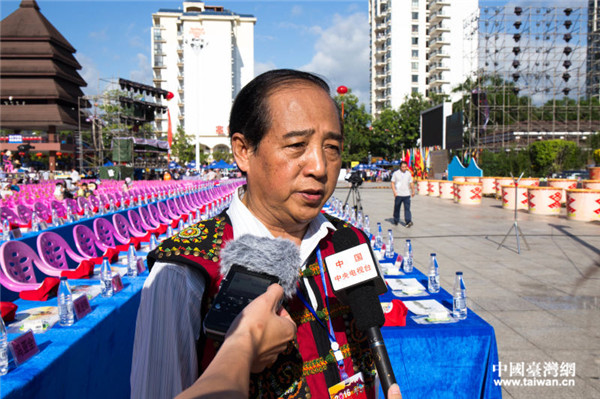 台湾少数民族代表人士、民意代表简东明。（中国台湾网记者 李岳 摄）